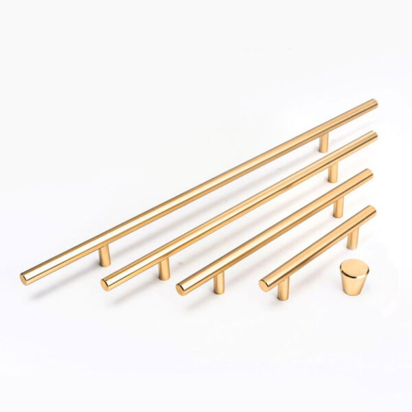 Tay cầm tròn cực dài ngăn kéo tủ quần áo cửa tủ nhẹ sang trọng cửa trượt cửa trượt mở rộng tay cầm màu đen vàng