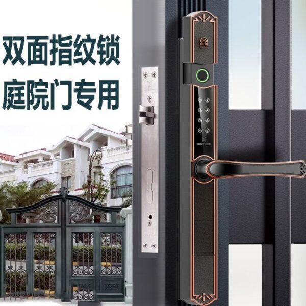 Qixing Ngoài Trời Chống Nước Vân Tay Khóa Cửa Thông Minh Bán Tự Động Khóa Điện Tử Cửa Ra Vào Sân Vườn Sân Sân Cửa
