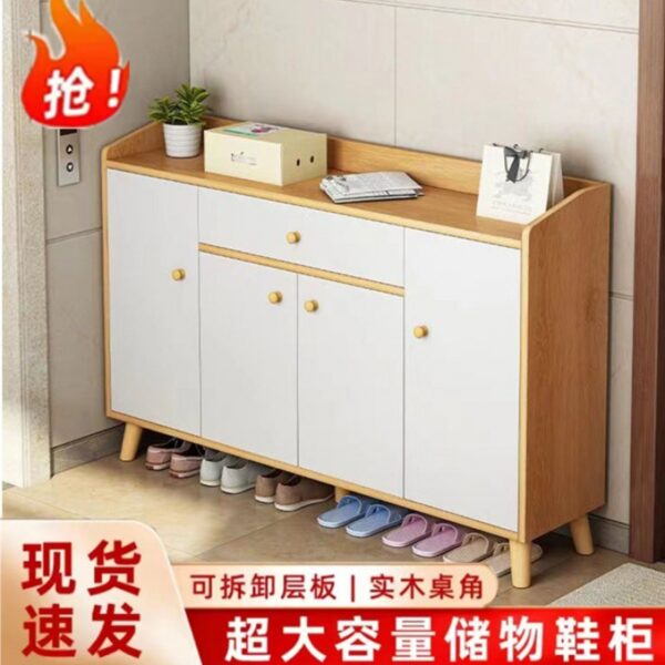 Tủ giày gia đình đơn giản lối vào lối vào tủ cửa dung lượng lớn tủ bảo quản phòng khách đơn giản giày lối vào vách ngăn tủ