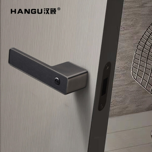 Khóa cửa sinh thái cực kỳ đơn giản, cạnh hẹp, cửa không khung ẩn, khóa cửa phòng ngủ trong nhà, khóa tay nắm đa năng im lặng từ tính