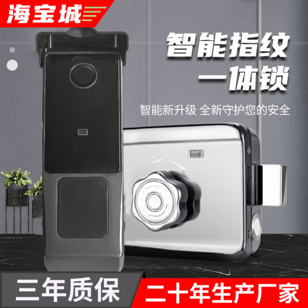 HaibaoThành Chống Nước Vân Tay Sân Cửa Graffiti Ứng Dụng Cửa Gỗ Cửa Thép Không Gỉ Vân Tay Mật Khẩu Thẻ Thông Minh Tongtong Khóa