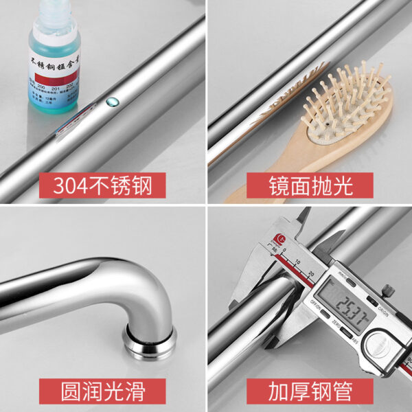 XXP4304 thép không gỉ phòng tắm kính cửa trượt tay cầm phòng tắm phòng tắm tay cầm tay nắm cửa lỗ khoảng cách 440