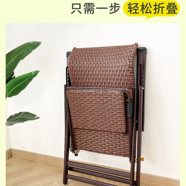 9C2B Bán Buôn Ghế Mây Chống Bẹp Đầu Gấp Nghỉ Trưa Hộ Gia Đình Người Cao Tuổi Tựa Lưng Mát Tre Ghế Ngủ Trưa Giải Trí Lười Ban Công