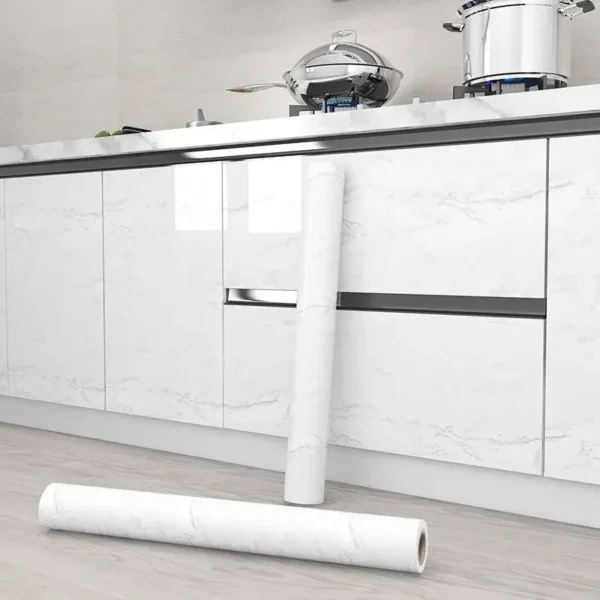 20M Mặt Bếp Tủ Chống Nước Ngọc Trai Trắng Dán Chống Dầu Phòng Tắm Đổi Mới Tự Dính Dán Tường