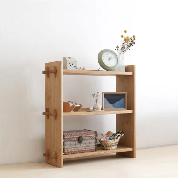 3/4 Lốp Gỗ Chắc Chắn Kệ Hộ Gia Đình Nhỏ Kệ Trưng Bày Tủ Sách Phòng Ngủ Sách Giá Đựng Đồ