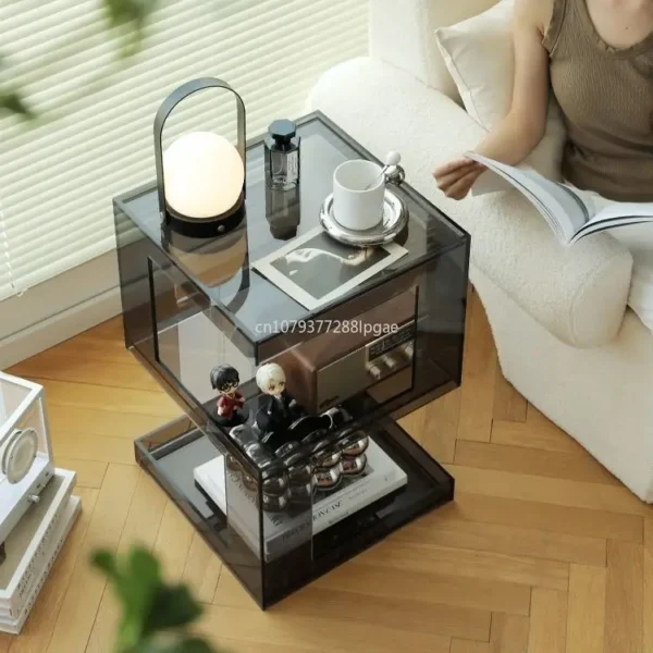 Acrylic Sofa Bên Một Số Góc Sáng Tạo Một Số Phòng Khách Kệ Chứa Đồ Đơn Giản Kệ Phòng Ngủ Bàn Đầu Giường Nội Thất