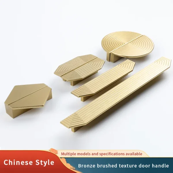 BON Tủ Quần Áo tay nắm cửa Trung Quốc mới nửa tròn Pháp ngăn kéo tủ phòng tắm tay cầm cặp vàng chải màu đồng thau