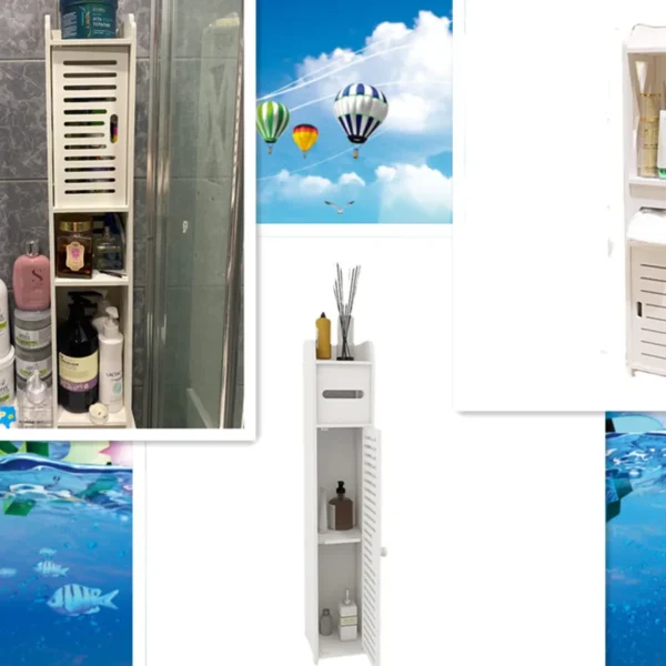 Tủ bên phòng tắm Tủ bên nhà vệ sinh chống thấm nước Tủ hẹp nhà vệ sinh Giá để đồ phòng tắm Tầng Tủ bảo quản