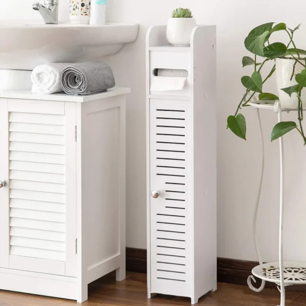 Phòng Tắm Bảo Quản Bên Tủ Vệ Sinh Hẹp Mặt Gỗ Sắp Xếp Lưu Trữ Tủ Phòng Tắm Kệ Đồ Nội Thất Gia Đình