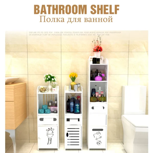 Bluesdeer Tủ Phòng Tắm Tầng Tủ Đứng Chậu Rửa Tắm Góc Đồ Lặt Vặt Đồ Nội Thất Gia Đình Giá Để Đồ