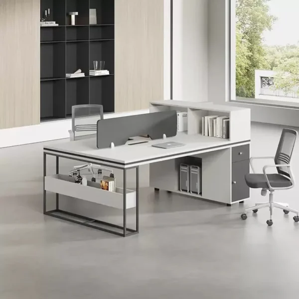Nhân viên máy tính Bàn văn phòng Nhân viên Kết hợp đơn giản hiện đại Bàn văn phòng nhiều chỗ ngồi Thiết bị Meuble QF50OD