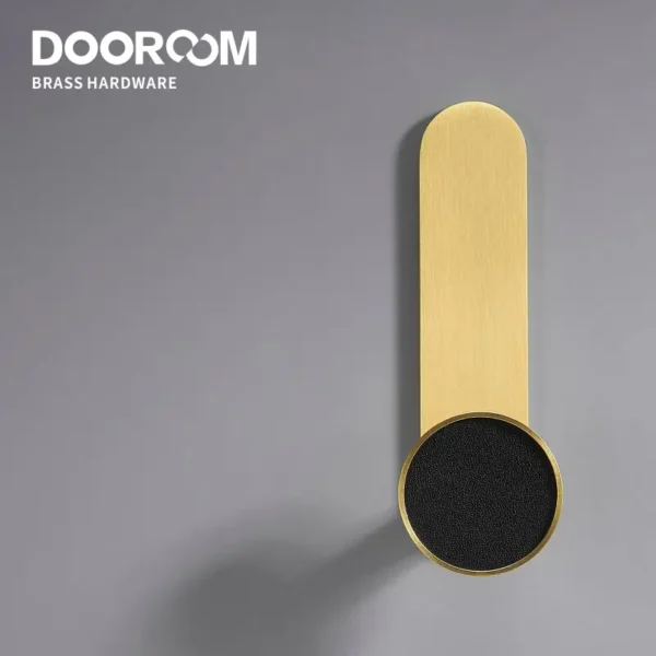 Doorroom Đồng Da Thật Đục Lỗ Không Keo Dán Tay Cầm Tủ Mang Móc Phòng Tắm Trong Nhà Bếp Hành Lang Treo Tường Móc Quần Áo