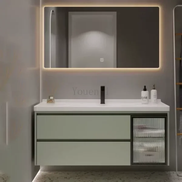 Vòi Tầng Kệ Tủ Phòng Tắm Gương Bộ Kệ Bồn Rửa Tủ Phòng Tắm Phụ Kiện Armario Banheiro Nội Thất Gia Đình DQ