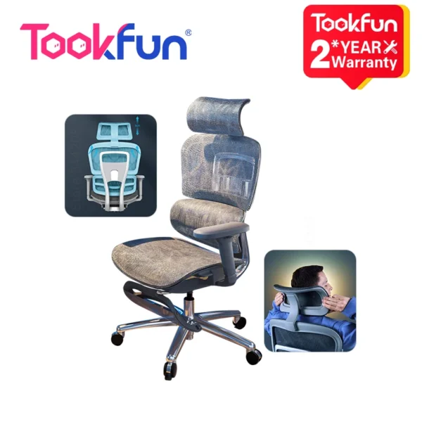 Gedeli V1 Ghế Ergonomic Ghế Văn Phòng Ghế Chơi Game Xoay Lưới Ghế 4D Tay Vịn Alpha Tách Gối Thắt Lưng Nâng Ghế Sau