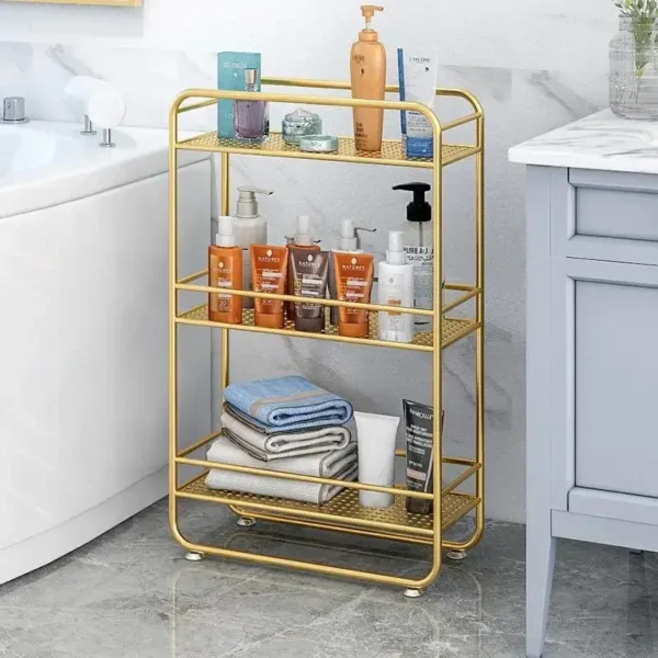 Nhà Bắc Âu Kệ Nhiều Lớp Đồng Hồ Nam Sắt Xả Kho Phòng Khách Nhà Bếp Kệ Chứa Đồ Tủ Phòng Tắm Nội Thất Phòng Tắm