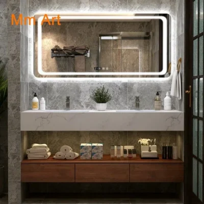 Phòng khách Tủ trang điểm hiện đại Bộ tủ phòng tắm, quầy đá cẩm thạch Tủ trang điểm phòng tắm