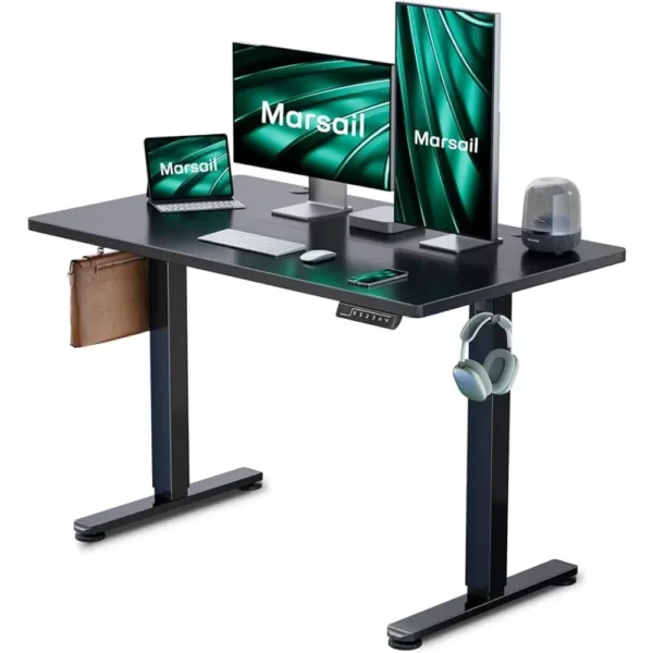 Bàn đứng điện Marsail Có thể điều chỉnh độ cao, 40 * 24 inch Ngồi đứng Nội thất văn phòng tại nhà Máy tính
