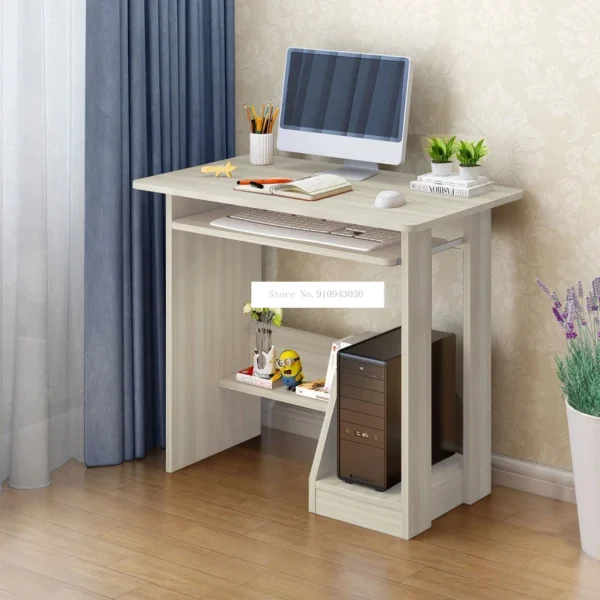 Bàn máy tính để bàn bằng gỗ hiện đại có khay bàn phím PC Bàn máy tính xách tay để học tập Bàn viết cho sinh viên Nội thất văn phòng tại nhà