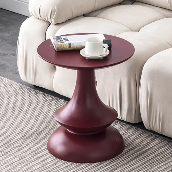 Bắc Âu Nhà Thiết Kế Bàn Cà Phê Hiện Đại Nội Thất Phòng Khách Hộ Gia Đình Bàn Nhỏ Tối Giản Bàn Tròn Góc Sofa Bên Bàn