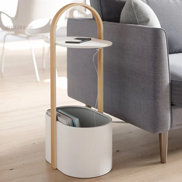 Bắc Âu Nhà Thiết Kế Biệt Thự Lưu Trữ Bàn Tối Giản Ghế Sofa Phòng Khách Căn Hộ Nhỏ Bàn Phòng Ngủ Cực Hẹp Bên Bàn