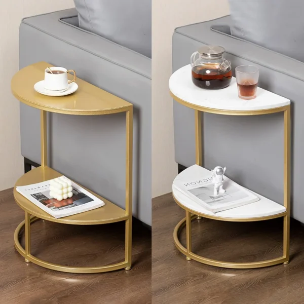 Bắc Âu Nội Thất Gia Đình Hình Chữ C Bàn Cà Phê Sofa Căn Hộ Nhỏ Bàn Góc Phòng Khách Tối Giản Bán Tròn Bên Bàn