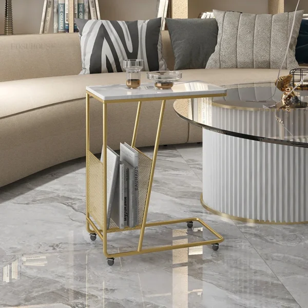 Nhà bếp Bắc Âu Nhà hàng Bàn cà phê cho căn hộ Sofa phòng khách Bàn góc Ban công Lưu trữ khách sạn Bàn trà có bánh xe