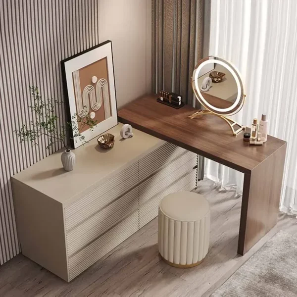 Đồ Tổ Chức Lưu Trữ Bàn Trang Điểm Vanity Hiện Đại Phòng Ngủ Thoải Mái Ngăn Kéo Bàn Trang Điểm Phân Thời Trang Schminktisch Đồ Nội Thất