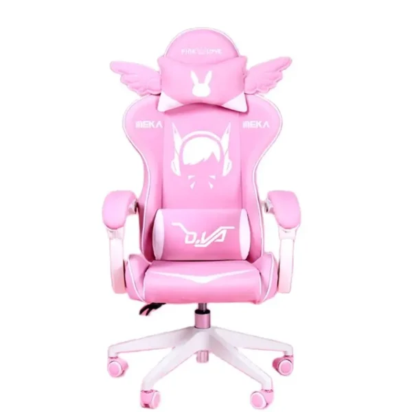 Phim Hoạt Hình Màu Hồng Âm Thanh Điện Cô Gái Ghế Văn Phòng Xoay 360 ° Xoay Máy Tính Gia Đình Trò Chơi Học Sinh Học Nâng Cấp Đệm Cao Su