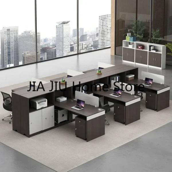Đơn giản Bàn làm việc văn phòng hiện đại Trạm kết hợp nhân viên Nhân viên Bàn văn phòng Cục tài chính Thiết bị làm việc Meuble QF50OD