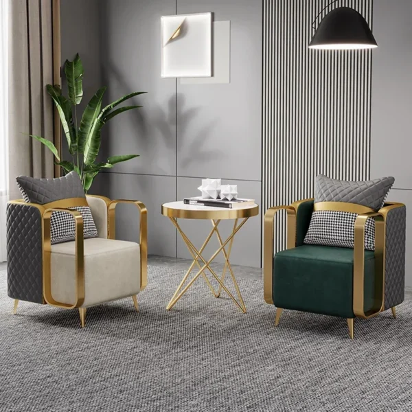 Nhỏ Ghế Cao Cấp Phòng Khách Kim Loại Hiện Đại Lười Thiết Kế Ghế Lounge Bắc Âu Phòng Ngủ Đơn Sillas Nordicas Nội Thất Gia Đình