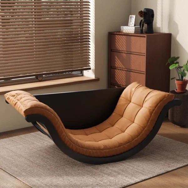 Ghế bập bênh Ban công Nhà giải trí Ghế thư giãn Khung thép carbon, Bọt biển có độ đàn hồi cao