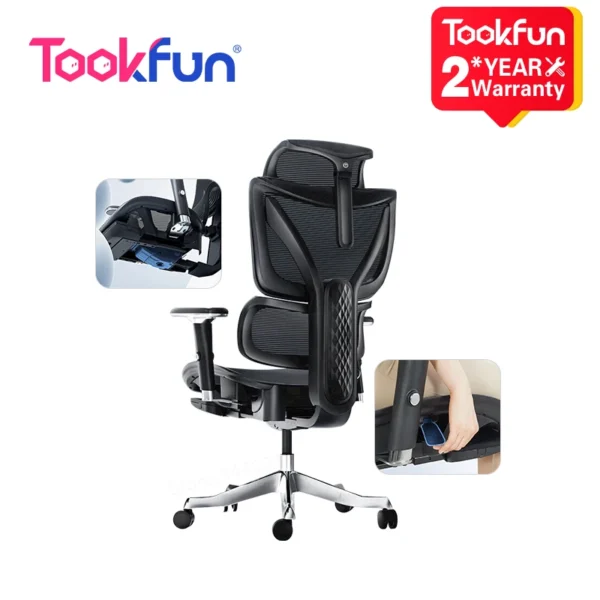 Tookfun Z9 Elite Ghế Công Thái Học Thế Hệ 2 Ghế Văn Phòng Chơi Game Ghế Máy Tính 4D Tay Vịn Có Chỗ Để Chân 3D Hỗ Trợ Thắt Lưng