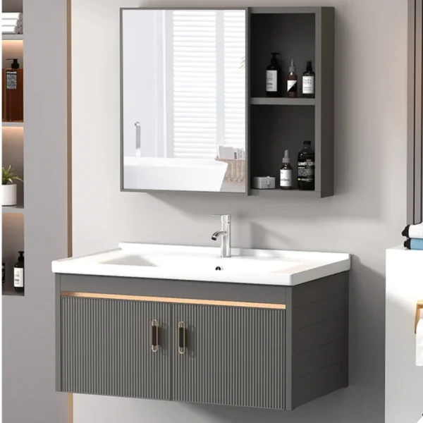 Kệ Treo Tường Thay Đồ Tủ Phòng Tắm Bảo Quản Phụ Kiện Tầng Phòng Tắm Hiện Đại Tủ Kính Badezimmer Schrank Nội Thất Gia Đình