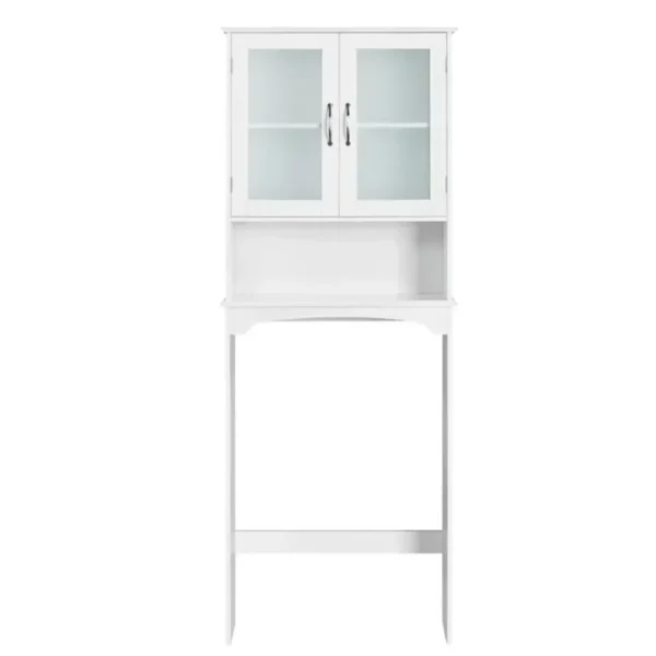 Tủ 3 Kệ Gỗ Trên Bồn Cầu Cho Phòng Tắm, Màu Trắng