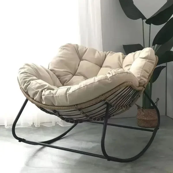 Ghế bập bênh đan mây tổ chim người Ghế sofa giải trí ban công nhà Ghế sofa đơn lười Ghế bập bênh Ghế mây có thể ngủ