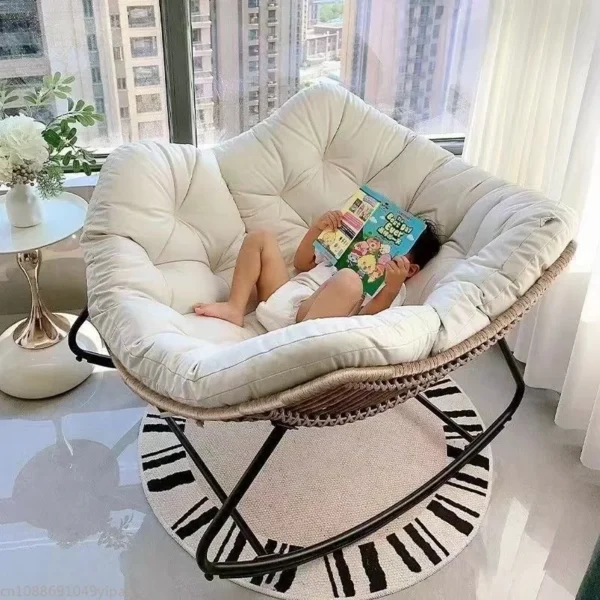 Ghế sofa lười Ghế bập bênh cho người lớn Ghế ngả lưng Nhà đơn Ban công Giải trí Ghế sofa Đèn Phòng khách sang trọng Đồ nội thất Tổ chim Người