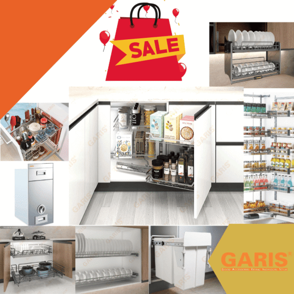 Combo 9 phụ kiện bếp Cao cấp Garis GR- tiện ích tủ bếp với thiết kế hiện đại, thẩm mỹ