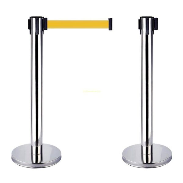 Cột chắn Inox trắng dây vàng 2m - Mã HTIC2-Y