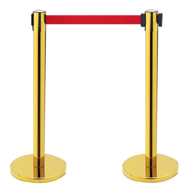 Cột chắn Inox vàng dây đỏ 2m - Mã HTG2-R