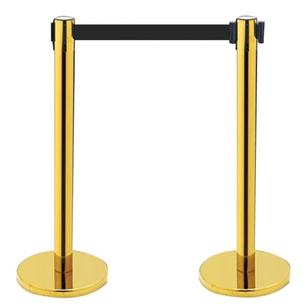 Cột chắn Inox vàng dây đen 2m - Mã HTG2-B