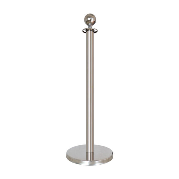 Cột chắn inox trắng dây chùng - Mã HTIC-O