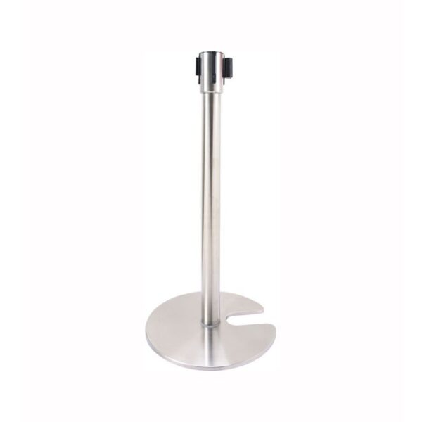 Côt chắn Inox trắng đế chữ U dây đỏ dài 2m - Mã PTCI-U