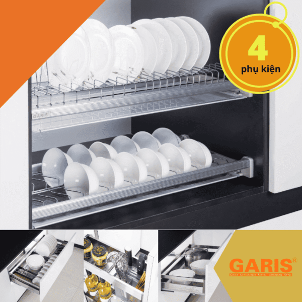 Combo 4 phụ kiện bếp Tiêu chuẩn Garis GR- tiện ích tủ bếp với thiết kế hiện đại, thẩm mỹ