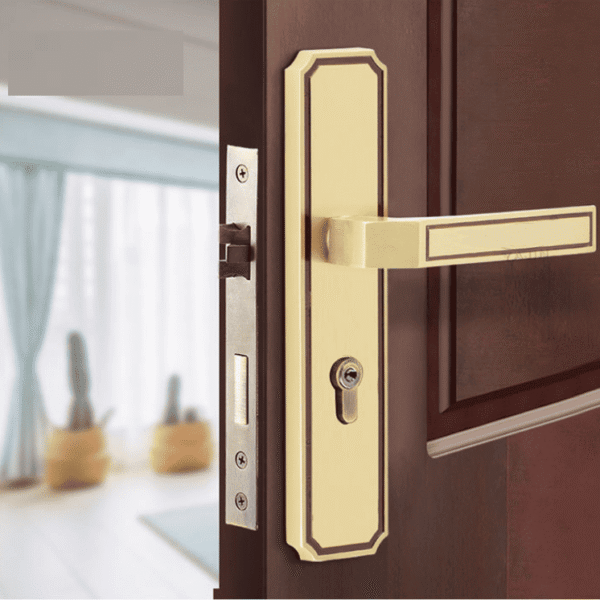 Ổ khóa cửa phòng cổ điển bằng đồng cao cấp S09S684A chống trộm an toàn kiểu Âu