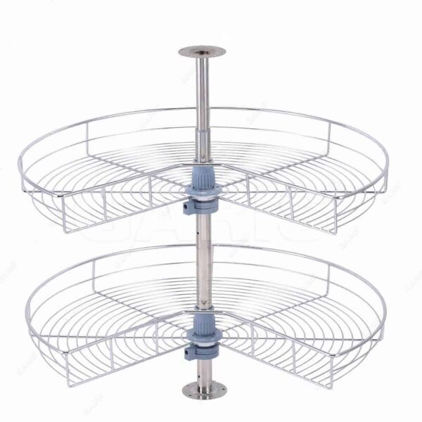 Giá xoay inox nan mở 3/4 Garis tiện ích tủ bếp với thiết kế hiện đại, thẩm mỹ