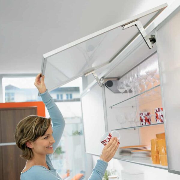 Bộ cánh tay Aventos HS giảm ồn Blum 20S3500 tiện ích tủ bếp với thiết kế hiện đại, thẩm mỹ