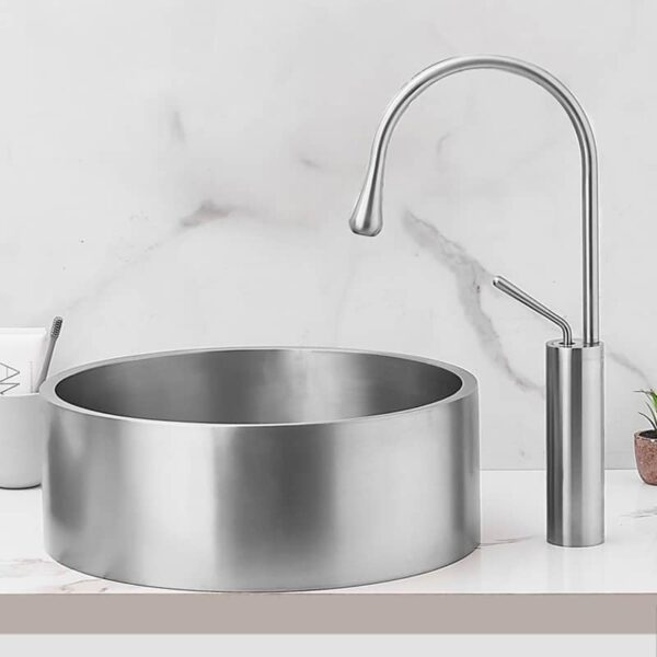 Bộ vòi lavabo phòng tắm cao cấp bằng inox – dễ phối hợp với nội thất sẵn có trong nhà