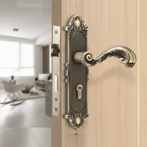 Khóa cửa phòng cổ điển bằng đồng thau -33D cao cấp chống trộm an toàn kiểu Âu