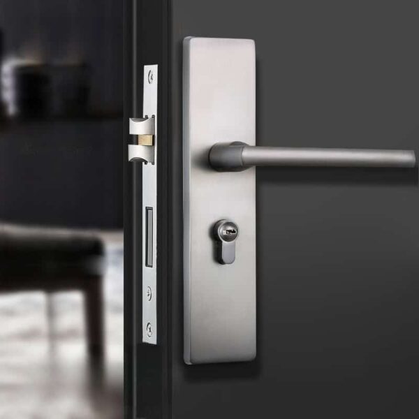 Khoá tay gạt thông phòng bằng inox tối giản cao cấp chống trộm an toàn kiểu Âu