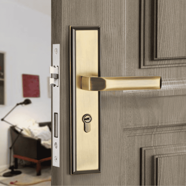 Ổ khóa cửa phòng ngủ màu đồng xanh A67133GG cao cấp chống trộm an toàn kiểu Âu